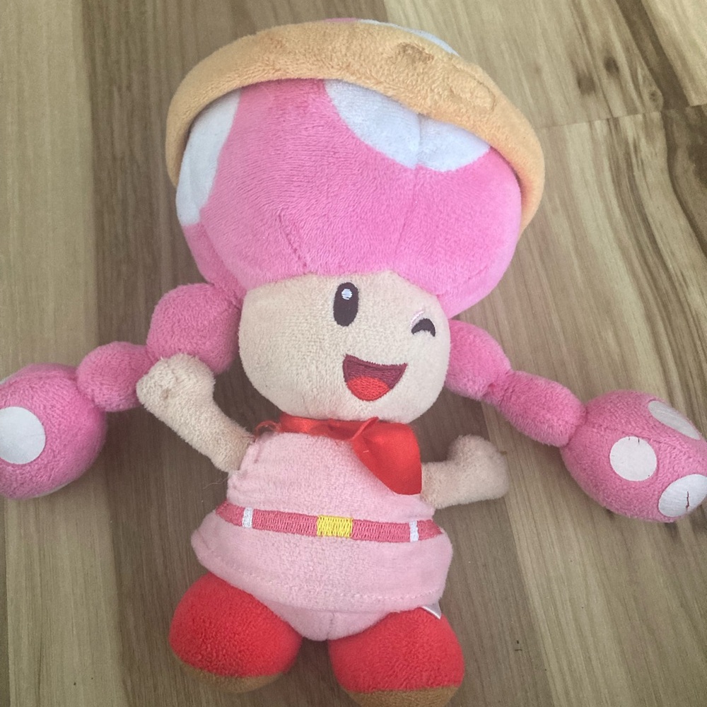 Nintendo Pink Toadette Super Mario All Star 8" Japense Tag